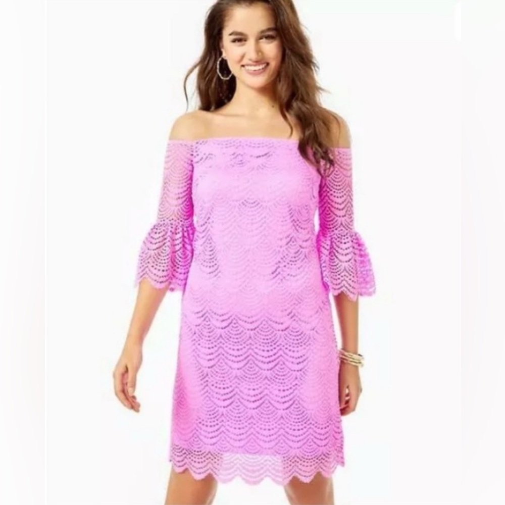 Lilly Pulitzer Pink Lace Detail Dress